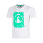 Quiet Please T-shirt Quiet Please Joy Scraped T-shirt Drenge-hvid, bl&aring;