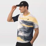 HEAD Tøj HEAD Topspin T-shirt Herrer - guldgul, mørkeblå