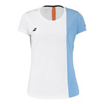 Babolat Tøj Babolat Play T-shirt Damer-Hvid,Lyseblå