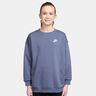 Sportswear Club Fleece Oversized Crew Sweatshirt Pige - bl&aring;-gr&aring;, hvid