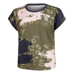 BIDI BADU Tøj BIDI BADU Pure Wild Capsleeve T-shirt Damer-Oliven,Flerfarvet