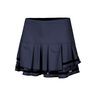 Long Pleat Tier Nederdel Damer-Sort,Blå
