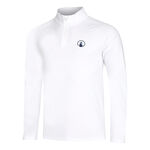 Quiet Please T&oslash;j Quiet Please Big Serve 1/4 Zip Shirt,Lang&aelig;rmet Herrer-Hvid
