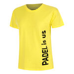 Padel-Point Tøj Padel-Point Padel Is Us T-shirt Damer-Gul,Sort
