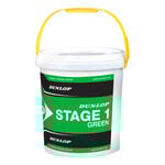 Dunlop Mini Tennis Stage 1 Grün, 60er plus Eimer