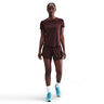 Dri-Fit One Mid Rise 2in1 3in Shorts Damer - mørkerød, sølv