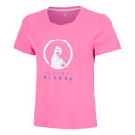 Quiet Please T&oslash;j Quiet Please Trainings T-shirt Damer - pink, hvid